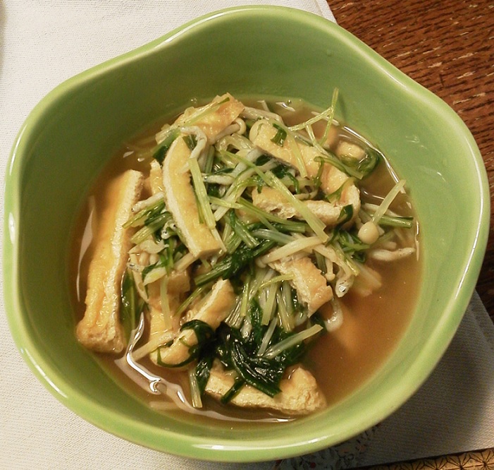 青菜と油揚げの煮びたし