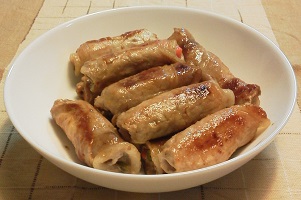 人参とインゲンの豚肉巻き