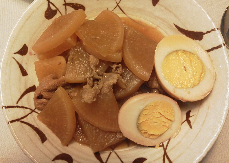 大根と豚肉の煮もの